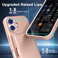 Custodia ibrida per iPhone 17 con specchio nascosto e slot per schede - rosa