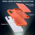 Custodia ibrida per iPhone 17 con specchio nascosto e slot per schede - Arancione