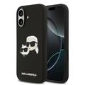 Custodia MagSafe in silicone liquido Karl Lagerfeld Double Heads per iPhone 17