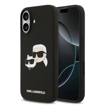 Custodia MagSafe in silicone liquido Karl Lagerfeld Double Heads per iPhone 17