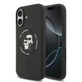 Custodia MagSafe in silicone liquido Karl Lagerfeld Karl and Choupette per iPhone 17