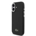 Custodia per iPhone 17 Lacoste Iconic Petit Pique Metal Logo - Compatibile con MagSafe - Nera