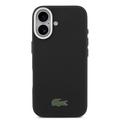 Custodia per iPhone 17 Lacoste Iconic Petit Pique Metal Logo - Compatibile con MagSafe - Nera