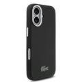 Custodia per iPhone 17 Lacoste Iconic Petit Pique Metal Logo - Compatibile con MagSafe - Nera
