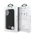 Custodia per iPhone 17 Lacoste Iconic Petit Pique Metal Logo - Compatibile con MagSafe - Nera