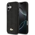 Custodia per iPhone 17 Lacoste Monogramme con logo dorato - Compatibile con MagSafe - Nera