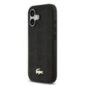 Custodia per iPhone 17 Lacoste Monogramme con logo dorato - Compatibile con MagSafe - Nera