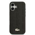Custodia per iPhone 17 Lacoste Monogramme con logo dorato - Compatibile con MagSafe - Nera