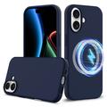 Custodia in silicone liquido per iPhone 17 - compatibile con MagSafe - Blu Scuro