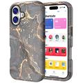 Custodia ibrida iPhone 17 Luxury Marble - Nero / Oro
