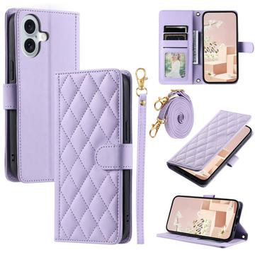 Custodia a portafoglio trapuntata lusso per iPhone 17