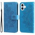 Custodia a portafoglio per iPhone 17 serie Mandala - Blu