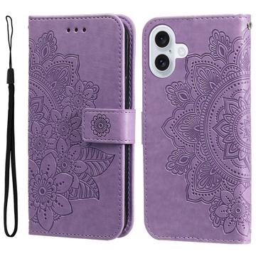 Custodia a portafoglio per iPhone 17 serie Mandala - Viola