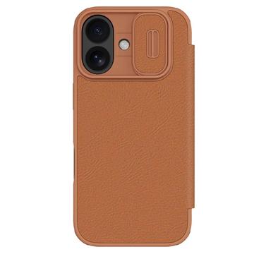 Custodia Flip Nillkin Qin Pro per iPhone 17 - Marrone