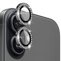 Set di protezioni per la fotocamera con strass per iPhone 17 Northjo - Nero