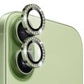 Set di protezioni per la fotocamera con strass per iPhone 17 Northjo - Verde