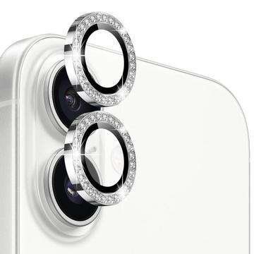 Set di protezioni per la fotocamera con strass per iPhone 17 Northjo - Argento
