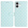 Custodia a portafoglio per iPhone 17 con motivo a pois - Blu