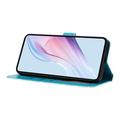 Custodia a portafoglio per iPhone 17 con motivo a pois - Blu