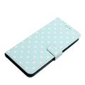 Custodia a portafoglio per iPhone 17 con motivo a pois - Blu