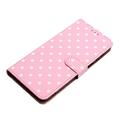 Custodia a portafoglio per iPhone 17 con motivo a pois - Rosa
