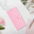 Custodia a portafoglio per iPhone 17 con motivo a pois - Rosa
