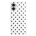 Custodia a portafoglio per iPhone 17 con motivo a pois - Bianca