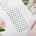 Custodia a portafoglio per iPhone 17 con motivo a pois - Bianca