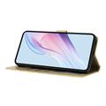 Custodia a portafoglio per iPhone 17 con motivo a pois - Giallo
