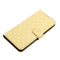 Custodia a portafoglio per iPhone 17 con motivo a pois - Giallo