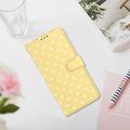 Custodia a portafoglio per iPhone 17 con motivo a pois - Giallo