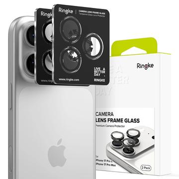 Protezione Telecamera in Vetro Temperato Ringke per iPhone 17 Pro/17 Pro Max - 2 Pezzi - Nero