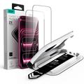 Protezione dello schermo in vetro temperato iPhone 17 Pro/18 Pro ESR UltraFit - 9H, 0.3mm - Bordo nero