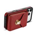 Custodia iPhone 17 Pro/18 Pro Tutto in uno con portafoglio e cinturino - Rossa