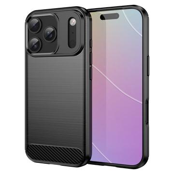 Custodia in TPU spazzolato per iPhone 17 Pro - Fibra di Carbonio