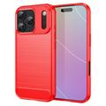 Custodia in TPU spazzolato per iPhone 17 Pro - Fibra di Carbonio