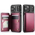 Custodia per iPhone 17 Pro/18 Pro Caseme C22 Portafoglio RFID - Rosso
