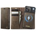 Custodia a portafoglio staccabile 2 in 1 iPhone 17 Pro Caseme C49 - Compatibile con MagSafe, RFID - Caffè
