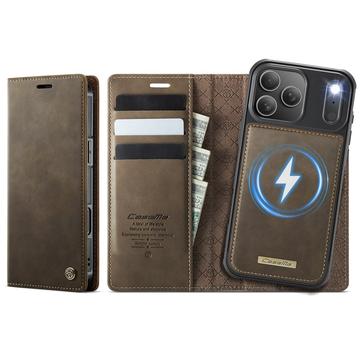 Custodia a portafoglio staccabile 2 in 1 iPhone 17 Pro Caseme C49 - Compatibile con MagSafe, RFID - Caffè