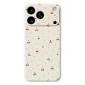 Custodia in TPU con motivo ciliegia per iPhone 17 Pro - Beige