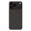 Custodia in TPU con motivo a ciliegia per iPhone 17 Pro - Nera