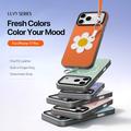 Custodia per iPhone 17 Pro Dux Ducis Luvy con anello per le dita e cinturino per la mano - Arancione / Margherita