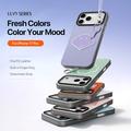 Custodia iPhone 17 Pro Dux Ducis Luvy con anello per le dita e cinturino per la mano - Viola / Conchiglia