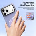 Custodia iPhone 17 Pro Dux Ducis Luvy con anello per le dita e cinturino per la mano - Viola / Conchiglia