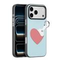 Custodia per iPhone 17 Pro Dux Ducis Luvy con anello per le dita e cinturino per la mano - Blu cielo / Cuore
