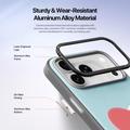 Custodia per iPhone 17 Pro Dux Ducis Luvy con anello per le dita e cinturino per la mano - Blu cielo / Cuore