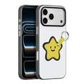 Custodia per iPhone 17 Pro Dux Ducis Luvy con anello per le dita e cinturino per la mano - Bianco / Stella