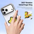 Custodia per iPhone 17 Pro Dux Ducis Luvy con anello per le dita e cinturino per la mano - Bianco / Stella