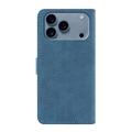 iPhone 17 Pro Elegante custodia a portafoglio retrò con portacarte rotante - Blu