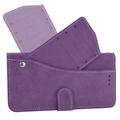 iPhone 17 Pro Elegante custodia a portafoglio retrò con portacarte rotante - Viola